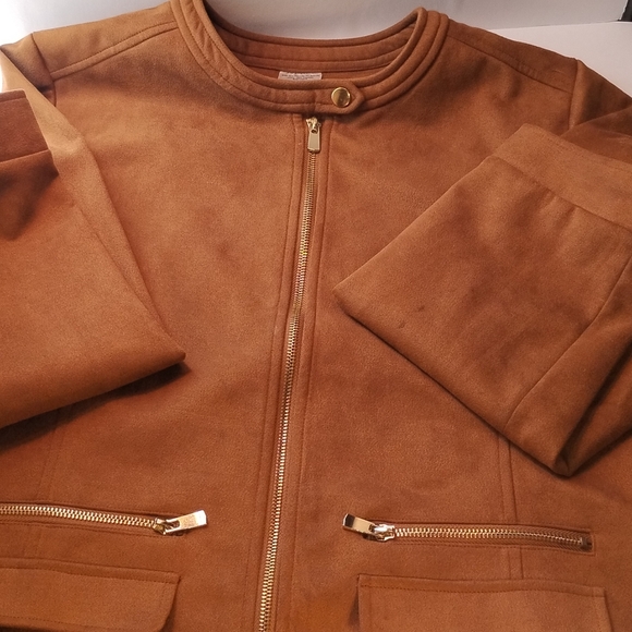 Jackets & Blazers - Chic Tan Leather Jacket for Women